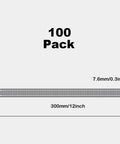 Heavy Duty 12 Inch Cable Ties Pack of 100 Black Nylon 6/6 UV Resistant 120 Lb Tensile Strength 0.30 Inch Wide For Cable Management DIY Projects Office Workshop and Events diagram with dimensions