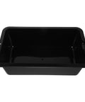Heavy Duty Oil Drain Tray For Garage Works Great As 6 Liter Black Plastic Fluid Catch Pan flat view for easy organization.