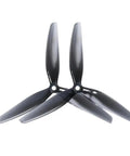 7 Inch Tri Propeller Set 7X4X3 Dual Direction Polycarbonate Props 2CW 2CCW For FPV RC Drones in Light Grey, aerial view.