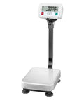 Heavy Duty Digital Platform Scale With 66 Lb Capacity And.01 Lb Resolution Built Like A Tank For Easy Washdown Cleaning, showing display and tray.