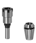 Heavy Duty 8mm To 1/2 Shank Router Bit Extension Rod For Milling Engraving Machine With Collet Set parts shown, showing metal tool design.