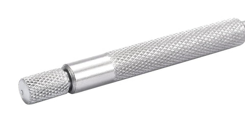 Ball-type small hole gauge probe with knurled silver metal handle