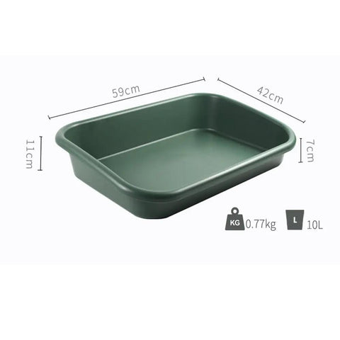Green Do-It-All Garden Tidy Tray Do It All Potting Tray for Seed Starting and Soil Mixing, BPA-Free Plastic, dimensions labeled
