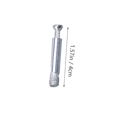 Heavy Duty 24 Piece Silver Furniture Connector Set With Thread Fastening Cam Lock Fittings showcasing a single 1.57in dowel pin