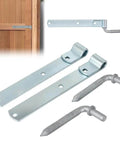 Two Pack 12 Inch Zinc Strap Gate Hinges Heavy Duty Zinc Plated with L Screw M16 x 101mm for barns, sheds, and swing doors