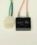 Straight Swap Furnace Draft Inducer Blower Motor Solid Replacement For Gas Heating Gear Direct Fit Compatible With Carrier 66755 309868 showing capacitor and connector.