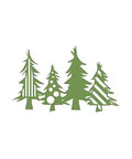 Christmas Tree Die Set For Card Making And Scrapbooking, Metal Cutting Dies For Paper Craft, featuring green tree silhouettes