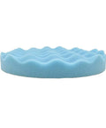 8 Inch Blue Ultra Soft Foam Buffing Pad For Auto Detailing And Paint Correction Heavy Duty Polish Tool with wavy design.