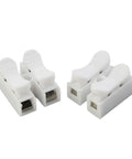 Spring Quick Wire Connectors 2 Pin Screwless Terminal Block 20 Pack AWG 20 12 Flame Retardant PP Housing For LED Strip Lighting