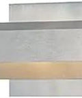 Alumilux Outdoor Wall Sconce in Satin Aluminum Finish with Glass Shade, 3000K Warm LED, 1200 Lumens, European Inspired Design