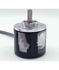 Rock Solid Photoelectric Rotary Encoder For Precise Positioning And Smooth Motion Control, industrial shaft encoder with black metal housing