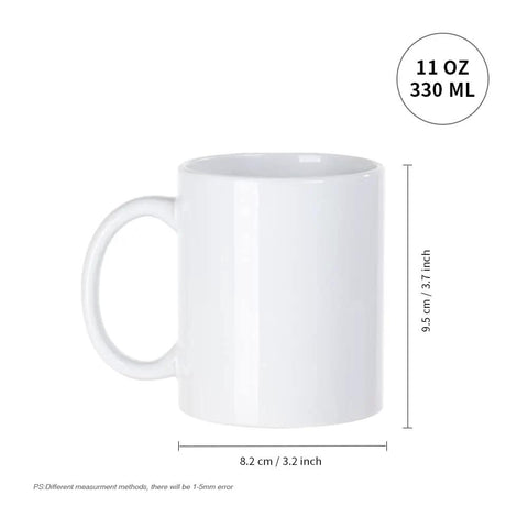 11 Oz White Sublimation Mugs Blank Bulk Pack 36 White Ceramic Coffee Cups With Quality Sublimation Coating For Cricut Mug Press Heat