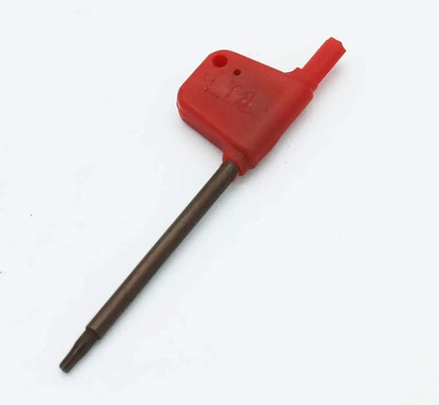 Close-up of a T8 spanner from 4 Sets Olive Connecting Inserts Fitting Kit For SRAM Avid Hydraulic Disc Brakes Stealth A Majig