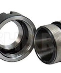 Close-up of ER32 Coolant Through Straight Shank Extension Tool Holder with O Ring Seal and Slotted Nut, 50mm Collet Nut, M40x1.5 Threads
