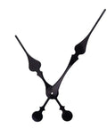 Heavy Duty Wall Clock Movement Repair Kit With Hands And Replacement Parts For DIY Clock Fixes, black clock hands detail view