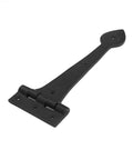12 Inch Spade Tip Black Wrought Iron Strap Hinge For Gates And Doors, Heavy Duty Indoor Outdoor Hardware, Rust Resistant Finish