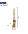 Pro Level 1 Inch Disposable Chip Brushes With Solid Glued Handles For Smooth Paint And Stain Jobs No Sweat Cleanup Perfect For Quick Touch Ups And Fine Trim Work Heavy Duty 36 Pack For Handy Home Projects 1 inch chip brush with natural bristles, 7 inches long.