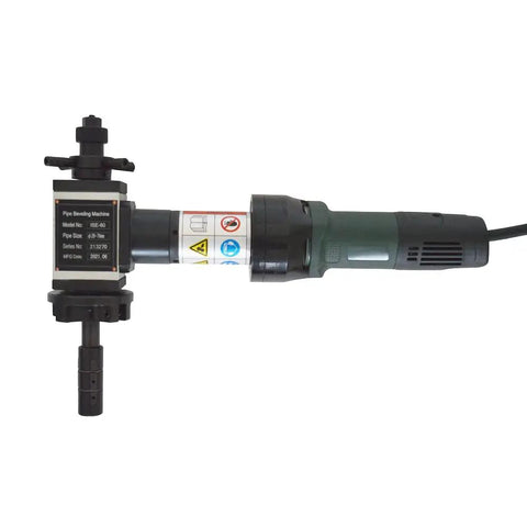 Hella Rugged 220V Electric Pipe Beveling Machine Auto Alignment Professional Grade Heavy Duty Chamfering Tool For 1 To 3 Inch Steel Pipes No Sweat Setup, angled view.
