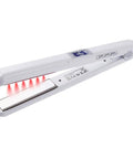 Ultrasonic Infrared Hair Straightener With LCD Display And 360 Degree Swivel Cord For At Home Hair Treatment, open with infrared lights