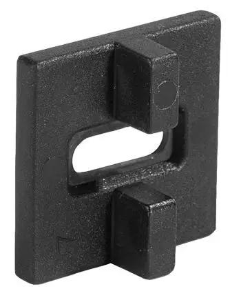 Top Shelf Hidden Deck Fastener Clips Black Stainless Steel 175 Count Kit with clip detail showing the rectangular shape and black finish.