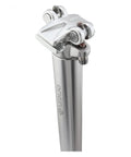 Pro Fit Alloy Seat Post 27.2mm by 400mm silver with forged alloy shaft anodized finish laser etched graphics for bikes