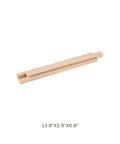 6 Piece Wooden Center Mount Drawer Slides For 13.8 Inch Drawers With Classic Traditional Wood Center Guide Tracks Bottom Mount With Smooth Glides Replacement Part For Cabinets Dressers And Home Drawers Easy Install, showing single slide on white background.