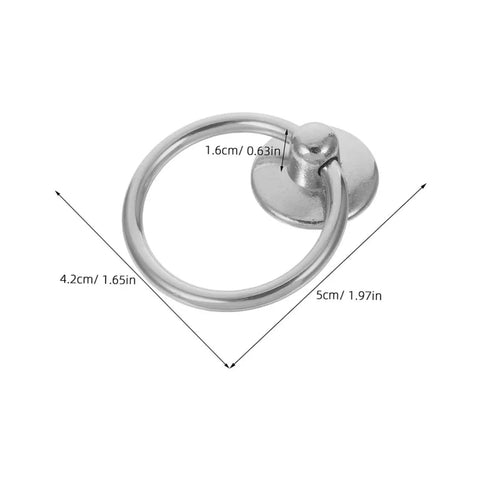 10 Pack Silver Metal Ring Drawer Pulls With Single Hole Cabinets Knobs Retro Vibe Ring Handles For Dresser Drawers Kitchen Cupboards
