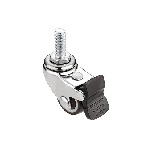 1 Inch Silent Swivel Rubber Wheel Caster With T Nut M6x15mm Stem For Furniture Workbench Table And Cabinet 360 Degree Rotation
