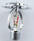 Pro Grade Copper Upright Fire Sprinkler Head ESFR K202 with male pipe threads and quick trigger glass bulb.