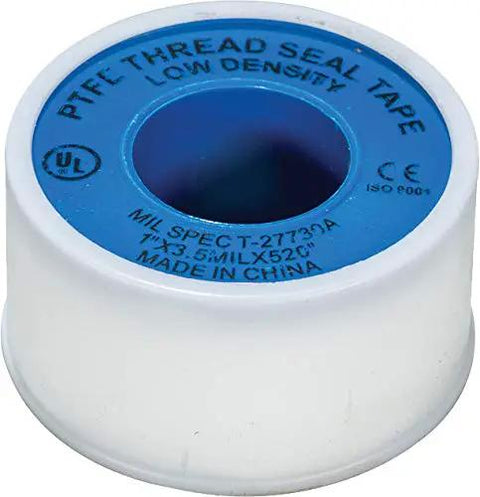 PTFE Thread Seal Tape 1 Inch By 520 Inches White For Pressurized Water Systems And Central Heating Hydrophobic Sealant