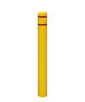 Built Like A Tank Heavy Duty Bollard Covers For Indoor Outdoor Use With Reflective Tape High Visibility Yellow Sleeves waterproof cover with reflective strips.