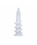 Single white anchor from 100 Pack M10 Nylon Drywall Anchors With Screws For Heavy Duty Hollow Wall Mounting Designed To Lock Behind Drywall When You Tighten Ideal For Hanging Pictures Shelves And Decor