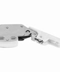 Heavy Duty Push To Open Cabinet Lock With Auto Release Spring For Kitchen Bedroom Cupboard Doors Easy Install Touch Catch Latch Rebound Door Catch No Handles Needed White Plastic close-up view.