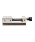 Heavy Duty Industrial Machine Vise Featuring Lightning Quick Adjust Slide Bar And Precise Beveled Jaws For Solid Grip On Cnc Mills And Garage Rigs, front view.