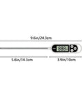Digital Candy Thermometer Instant Read For Meat And Oil Frying, 9.6 inch probe, black display with measurement markings