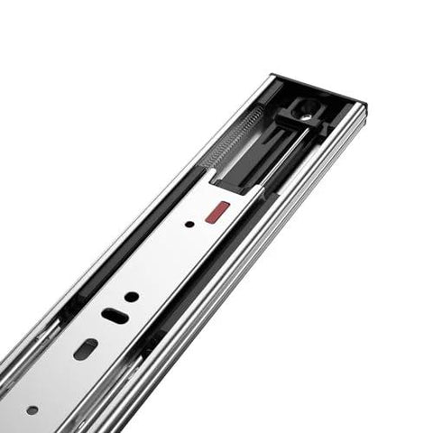 Soft Close Drawer Slides Set With Heavy Duty Ball Bearing Full Extension Side Mount Rails for dresser drawers close-up view