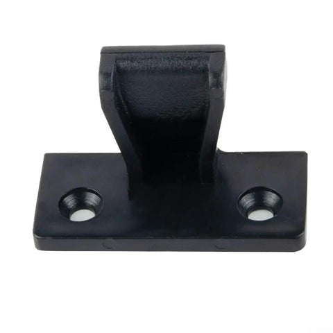 Premium Black Push In Fittings For Kitchen Plinths and Panel Clips durable ABS plastic press-fit fastener, view of bracket with mounting holes.