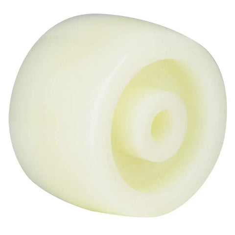 Side view of single Nylon Wheel Caster Rollers Set 1.5 Inch Diameter Directional Polypropylene Wheel 10 Pack 40 Kg Load Grippy No Slip Surface