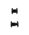 Top Shelf Stainless Steel M4 X 4mm Binding Post Screws, 5mm Female Terminal Bolts in black, showing two views.