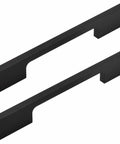 Two Pack Black T Bar Drawer Pulls 200mm Aluminum Alloy Cabinet Handles For Kitchen, Bathroom And Bedroom Modern Hardware With Screws Easy Install
