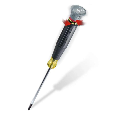 Made In USA Precision Electronics Screwdriver Set With Slotted And Phillips Bits, 5-Piece, Rotating cap screwdriver detail