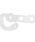 Premium White Refrigerator Door Stopper Replaces Latch Hook And Hinge Catch Clip For Smooth Appliance Operation With Streamlined Compact Fit To Prevent Freezer Swing, white plastic clip.