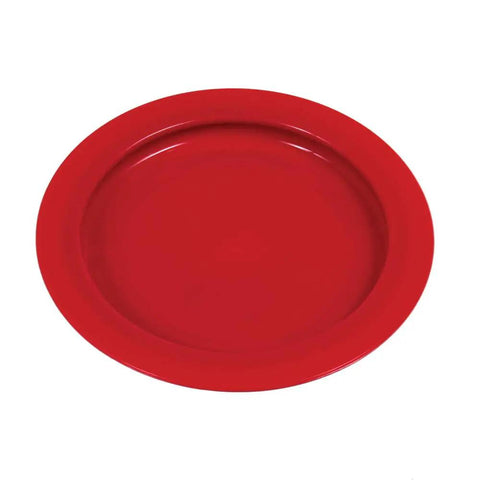 Inner Lip Plate For One Handed Dining, High Wall Red Plate That Keeps Food From Sliding Off And Lets You Scoop Onto Utensils