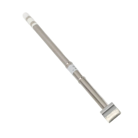 Top Tier Chisel Soldering Iron Tip T12, stainless steel, fine point for precise PCB repair and tiny component welding.