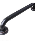 Heavy Duty 12 Inch Textured Grab Bar For Bathtub And Shower With Oil Rubbed Bronze Finish, non-slip grip and sturdy mounting.