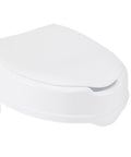 Raised Toilet Seat With Lock And Lid For Seniors And Disabled Cleanable Surface 4 Inch Height Easy To Sit Down And Stand Up