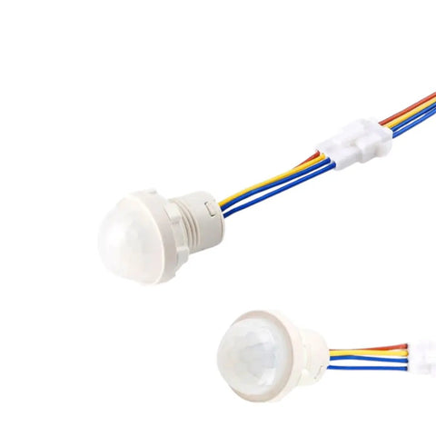 Closet PIR Sensor Smart Switch For Automatic LED Lighting 110V 220V Motion Detector Infrared Auto On Off No Fuss Install, white plastic round sensor