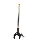 Sturdy Stainless Steel Flag Pole Mount For Motorcycles And Bicycles Adjustable Telescoping Flag Pole Bracket Universal Handlebar Flag Holder 63 Inch Retractable Pole Stand Hitch Rack Style Mount For Road Gear, shown freestanding on white background