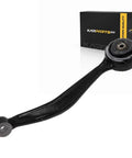 Premium Steel Front Lower Control Arm Link For Cadillac ATS 2013 To 2019 Passenger Side With Rubber Bushings And Tapered Holes That Get A Serious Grip On The Road, black steel arm with bushings