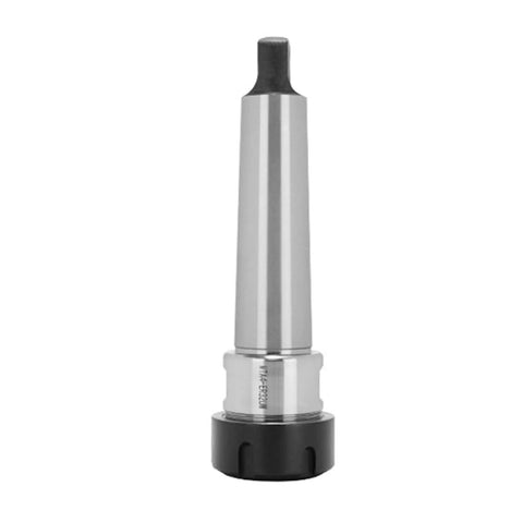 Top Grade MT4 ER32 Spring Collet Chuck With Morse Taper Holder for CNC milling lathe setup, silver metal finish.
